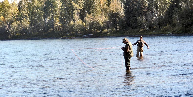 Fly fishing on the Bulkley in Smithers