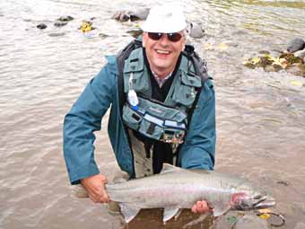 bulkley river steelhead caught by Wolfgang Fabisch during fly fishing