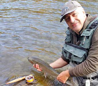 The second Steelhead during fly fishing
