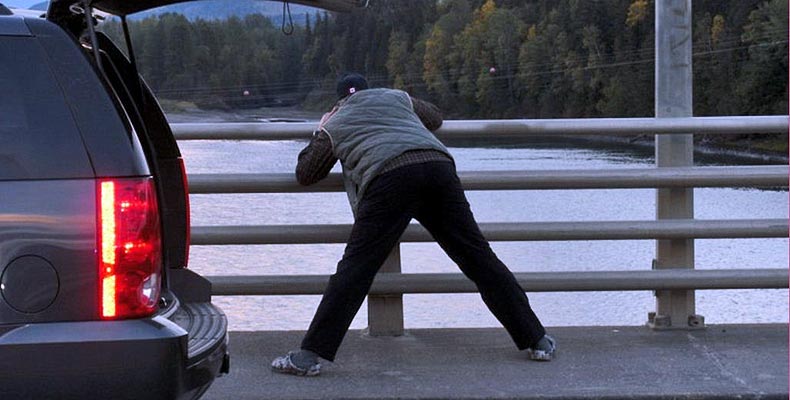 Brücke Highway 37 über den Skeena River