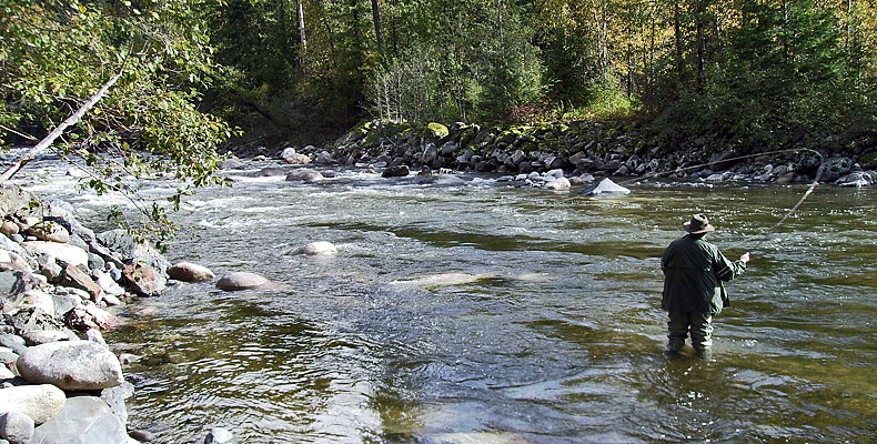 Fritz fly fishing the upper Coquihalla river 