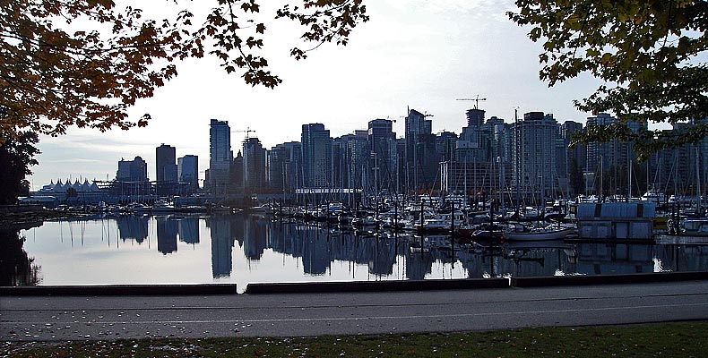 Vancouver skyline from stanley park