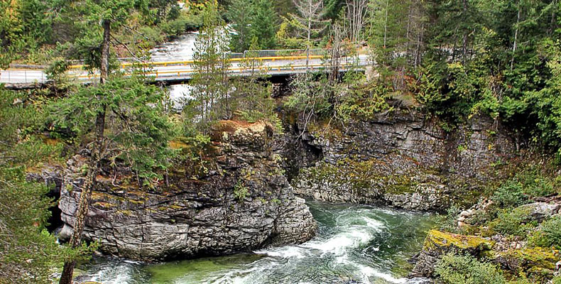 The Heber River in Gold River on Vancouver Island