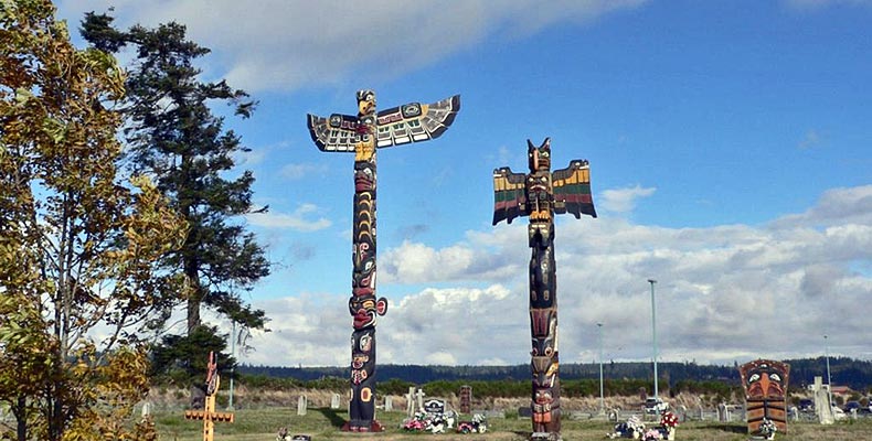 Native totem poles
