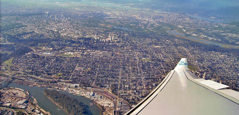 Anflug auf Vancouver