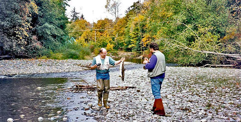 Hundslachs am Little Qualicum River