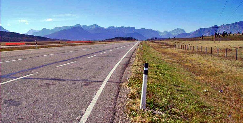 Blick auf die Rockies von Calgery